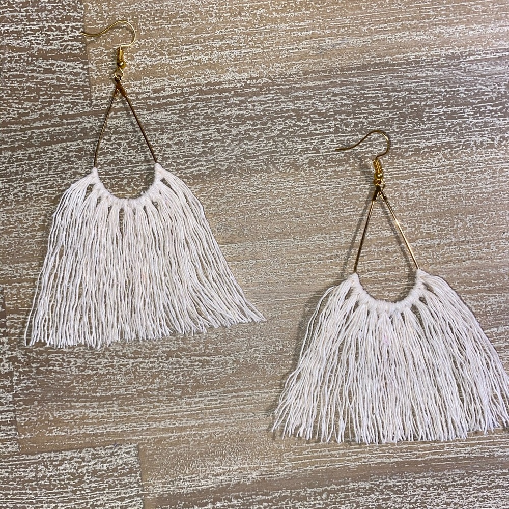 Hand made macrame earrings